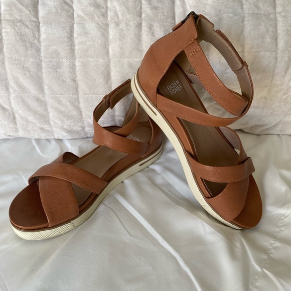 Eileen Fisher Shoes - Eileen Fisher Sandal, womens 8 1/2, brown, preowned